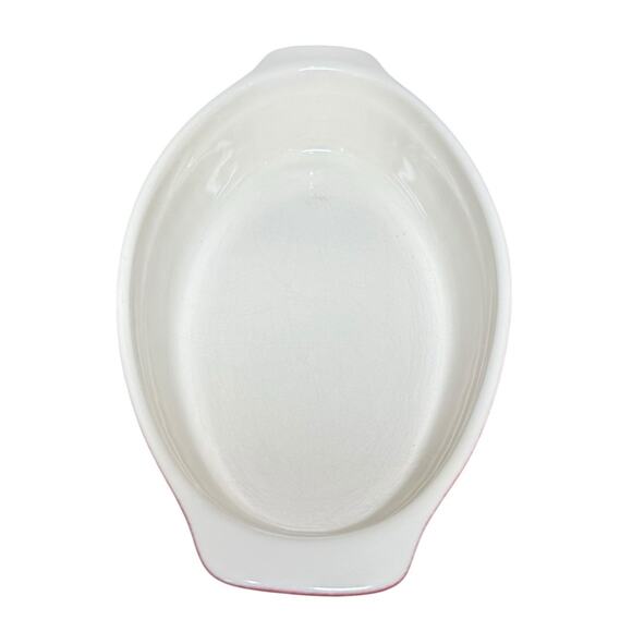 Cerutil Stoneware Gres Culinaire Casserole Dish Red Oval Baking Portugal 7x11.5" - Picture 4 of 9